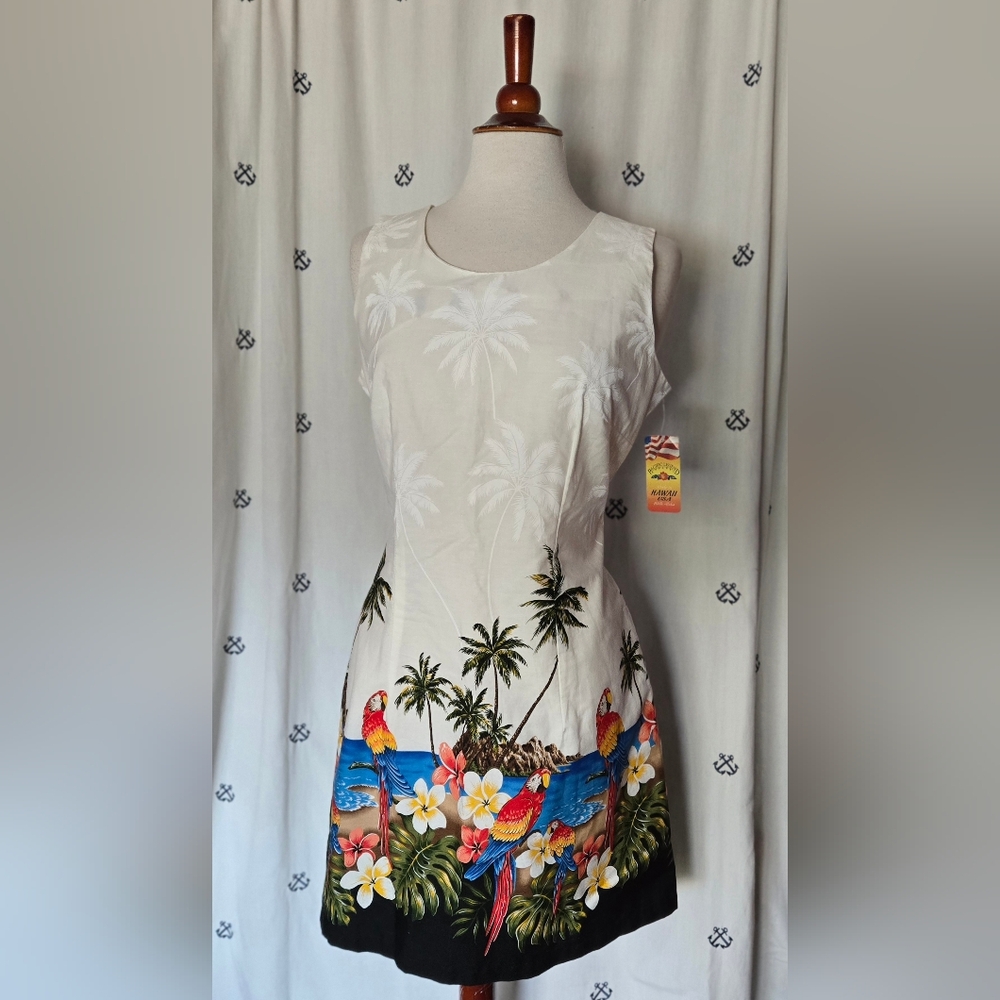 Pacific Legend Original Hawaiian Dress Sleeveless Dress Size L Like a M